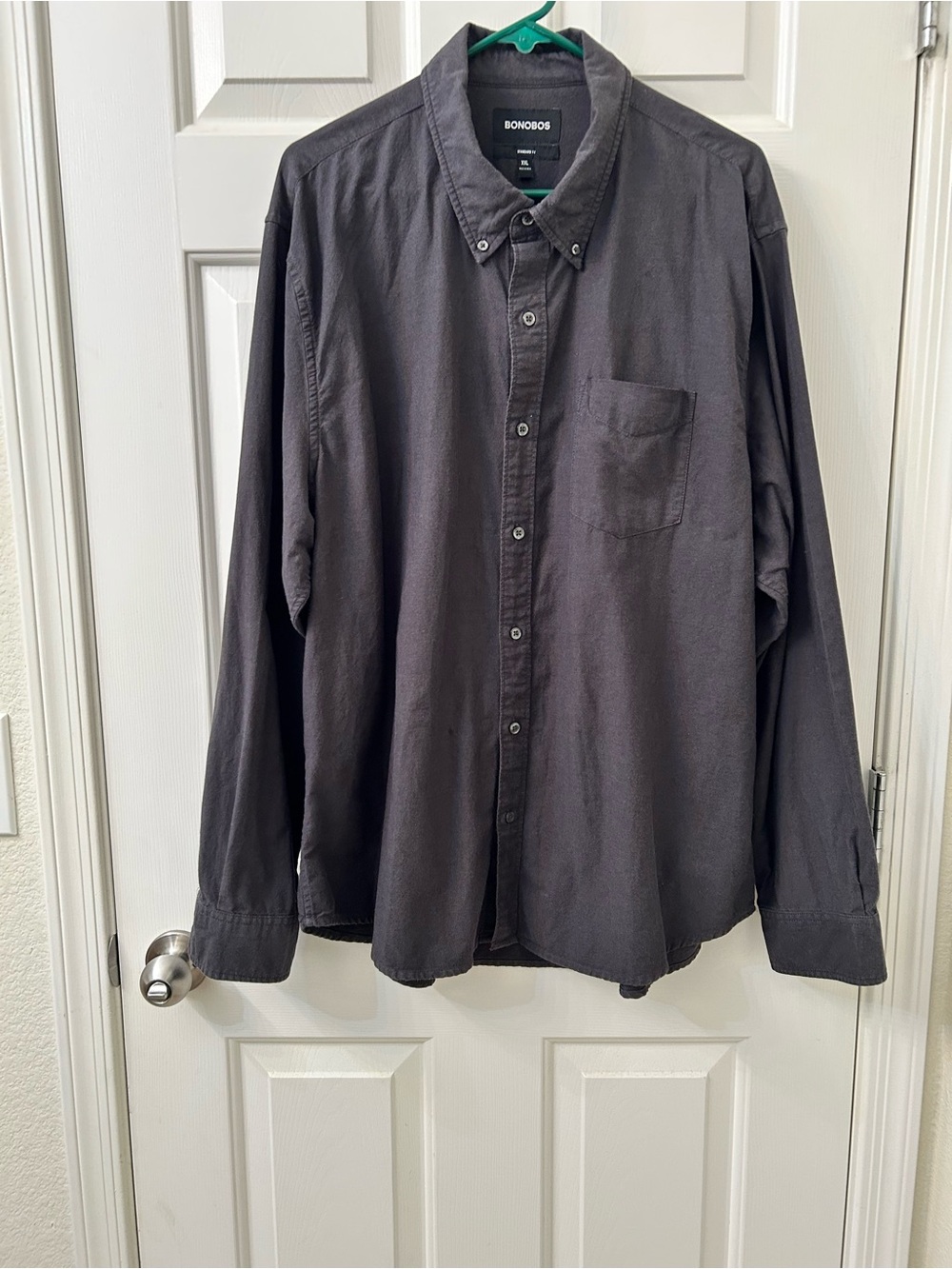 Bonobos Men's 100% Cotton Button-Down Shirt — Charcoal Gray